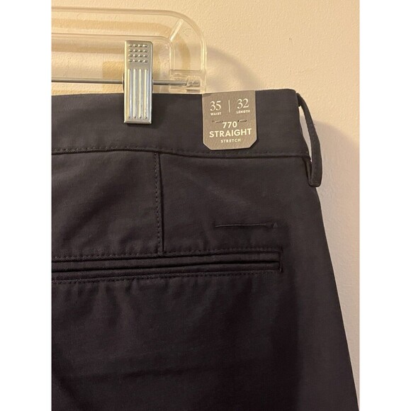 J. Crew 770 Mid Weight Tech Pants Mens 35 x 32 Navy Blue Stretch 5-Pocket - Picture 10 of 11